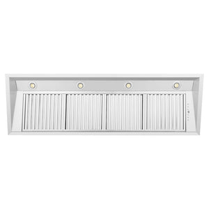 ZLINE 58 in. Ducted Wall Mount Range Hood Insert in Stainless Steel (698-58) under.
