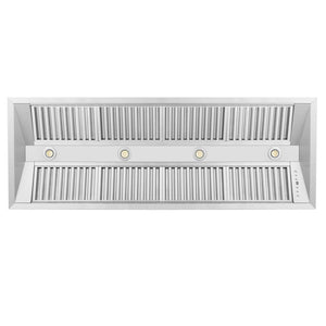 ZLINE 58 in. Ducted Wall Mount Range Hood Insert in Stainless Steel (721-58) under.