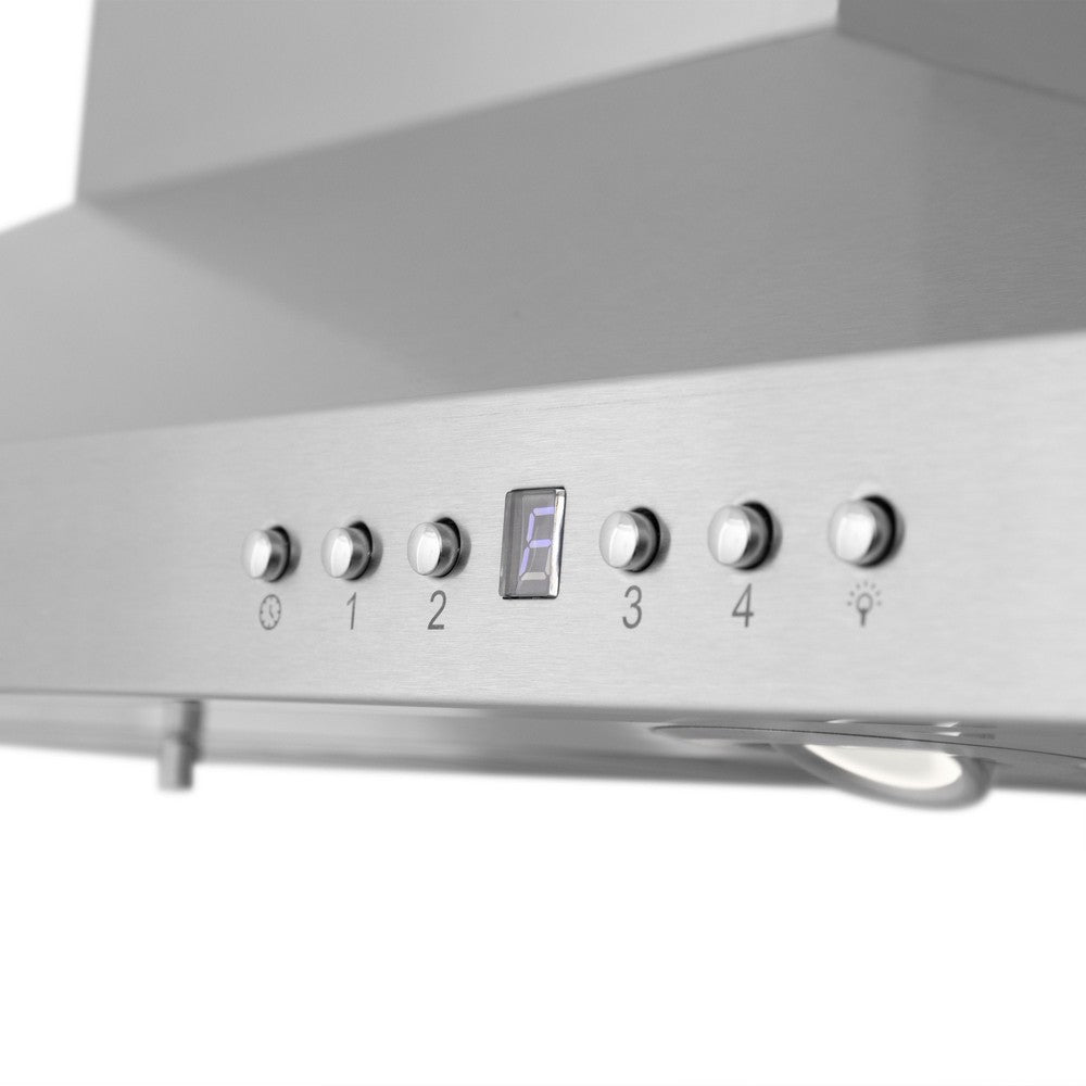 ZLINE 48 in. CrownSound™ Ducted Vent Island Mount Range Hood in Stainless Steel with Built-in Bluetooth Speakers (GL2iCRN-BT-48)