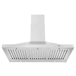 ZLINE 36 in. Convertible Vent Wall Mount Range Hood in Stainless Steel (KB-36) front, under.