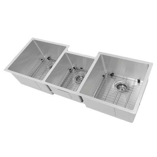 ZLINE Breckenridge 45 in. Undermount Triple Bowl Stainless Steel Kitchen Sink with Bottom Grid and Accessories (SLT-45)