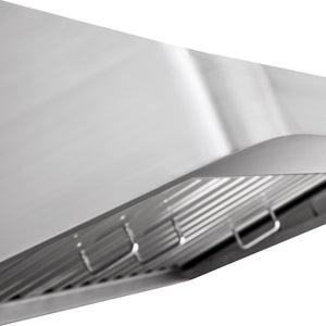 ZLINE 36 in. Ducted Under Cabinet Range Hood in Stainless Steel (623-36) close-up, baffle filters.