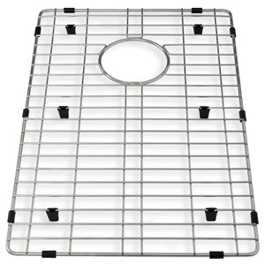 ZLINE Garmisch 45 in. Undermount Single Bowl Stainless Steel Kitchen Sink with Bottom Grid and Accessories (SLS-45) utility rack, drain side.