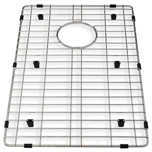 ZLINE Garmisch 45 in. Undermount Single Bowl Stainless Steel Kitchen Sink with Bottom Grid and Accessories (SLS-45) utility rack, drain side.
