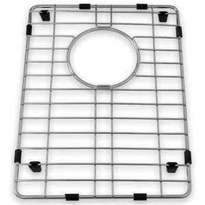 ZLINE Breckenridge 45 in. Undermount Triple Bowl Stainless Steel Kitchen Sink with Bottom Grid and Accessories (SLT-45) center basin utility rack.