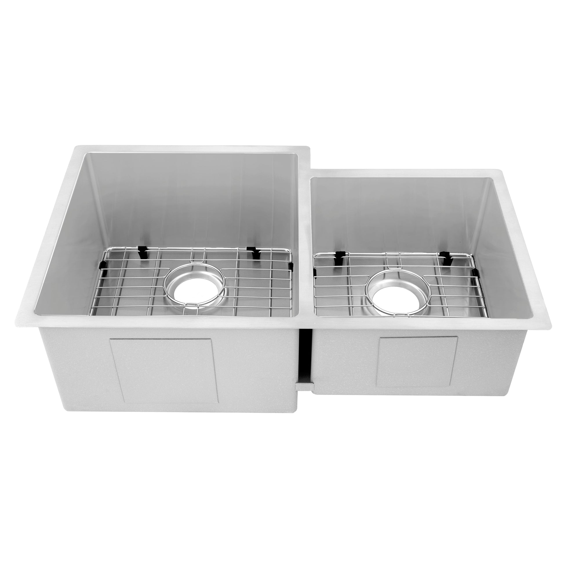 ZLINE Jackson 32 in. Undermount Double Bowl Stainless Steel Kitchen Sink with Bottom Grid (SRDR-32) front.