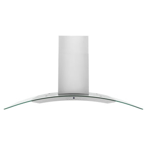 ZLINE 48 in. Convertible Vent Convertible Vent Wall Mount Range Hood in Stainless Steel and Glass (KN4-48) front.