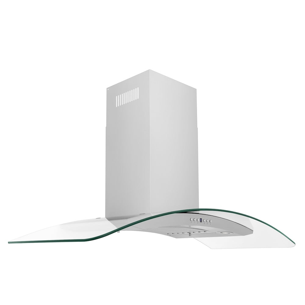 ZLINE 48 in. Convertible Vent Convertible Vent Wall Mount Range Hood in Stainless Steel and Glass (KN4-48)