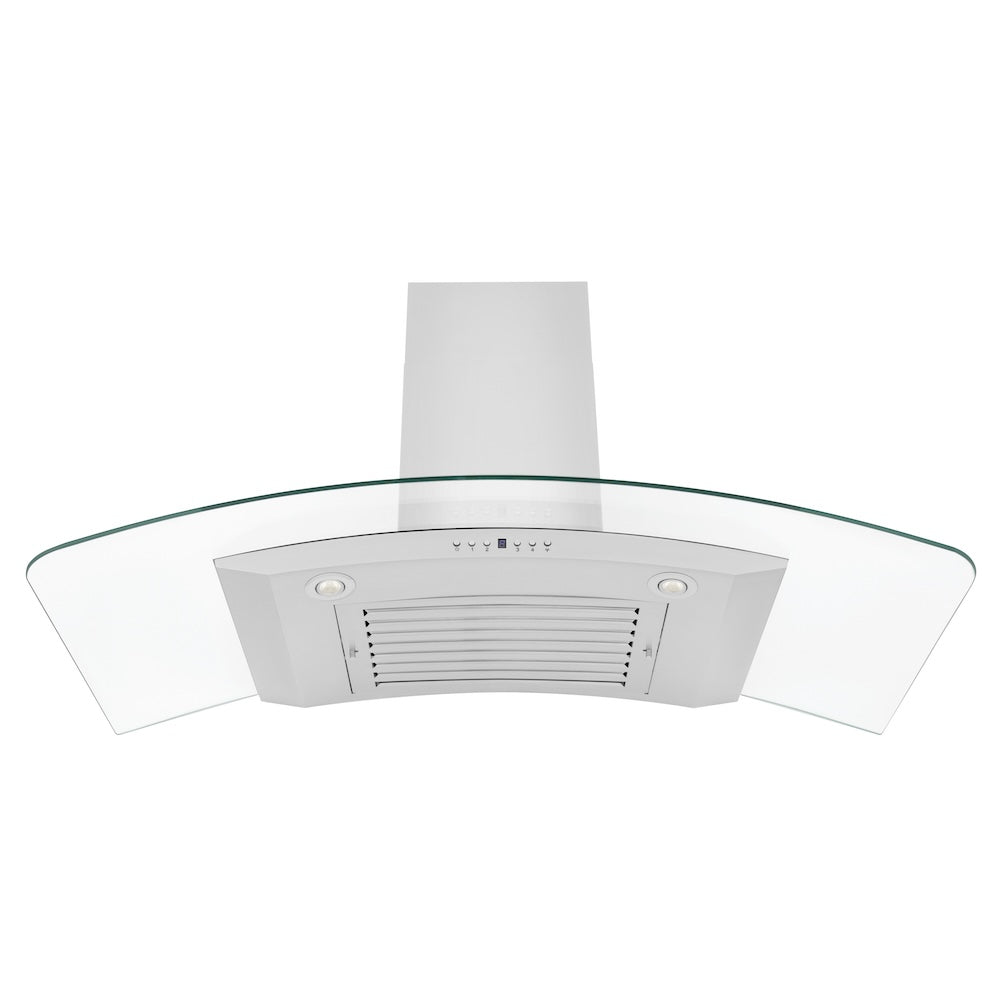 ZLINE 48 in. Convertible Vent Convertible Vent Wall Mount Range Hood in Stainless Steel and Glass (KN4-48) under.