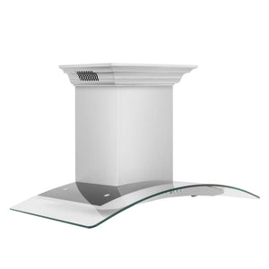 ZLINE 36 in. CrownSound™ Ducted Vent Wall Mount Range Hood in Stainless Steel with Built-in Bluetooth Speakers (KN4CRN-BT-36) side.