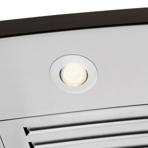 ZLINE 30 in. Convertible Vent Wall Mount Range Hood in Stainless Steel (KN6-30) built-in lighting.
