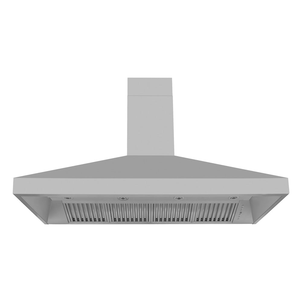 ZLINE 60 in. Professional Convertible Vent Wall Mount Range Hood in Stainless Steel (597-60) front, under.