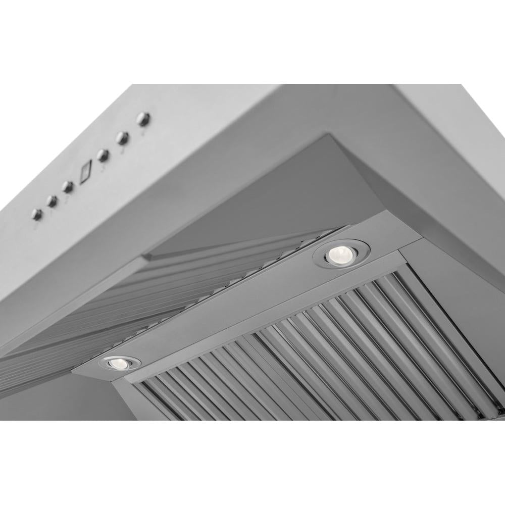 ZLINE 36 in. Professional Ducted Wall Mount Range Hood in Stainless Steel (697-36)