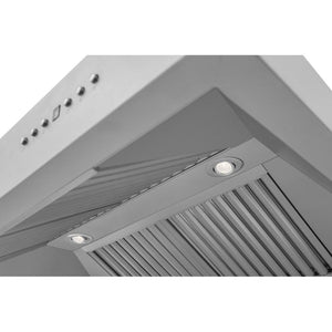 ZLINE 36 in. Professional Ducted Wall Mount Range Hood in Stainless Steel (697-36)