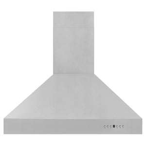 ZLINE 36 in. Professional Ducted Wall Mount Range Hood in Stainless Steel (697-36) front.
