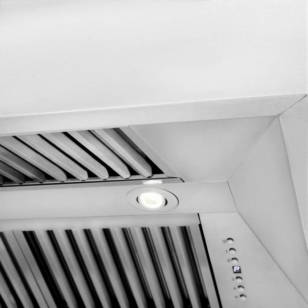 ZLINE 48 in. Kitchen Package with Satin Stainless Steel Dual Fuel Range and Convertible Vent Range Hood (2KP-RASSNRH48)