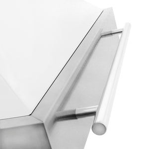 ZLINE 36 in. Satin Stainless Steel Wall Mount Range Hood with White Matte Shell and Stainless Steel Handle (8654SNX-WM-36)