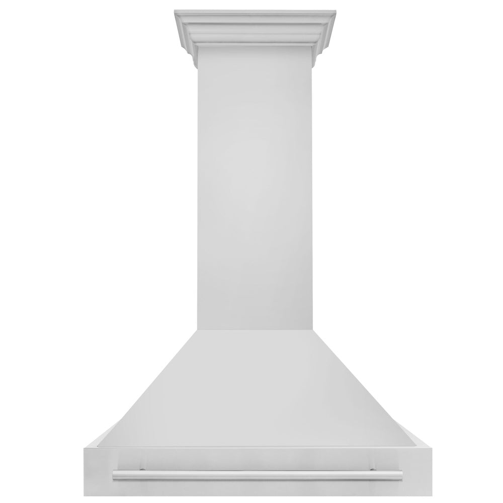 ZLINE 36 in. Stainless Steel Range Hood with Stainless Steel Handle (8654STX-36) front.