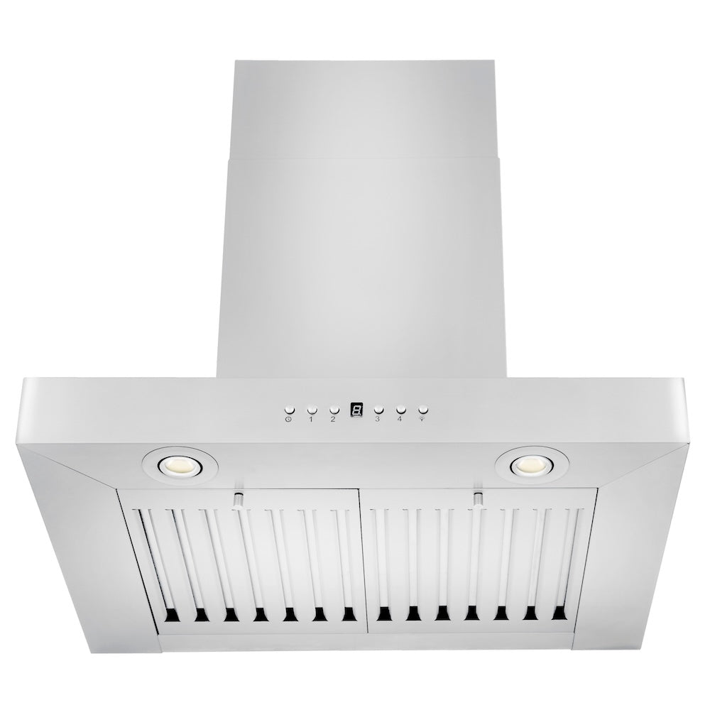 ZLINE 24 in. Convertible Vent Wall Mount Range Hood in Stainless Steel (KE-24) front, under.
