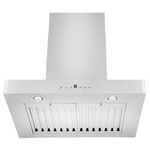 ZLINE 24 in. Convertible Vent Wall Mount Range Hood in Stainless Steel (KE-24) front, under.