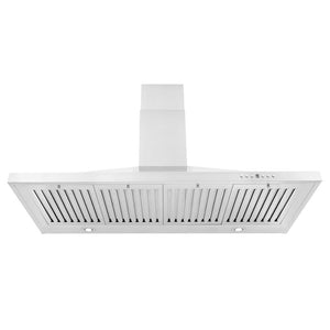 ZLINE 48 in. Convertible Vent Wall Mount Range Hood in Stainless Steel (KB-48) front, under.