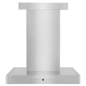 ZLINE 24 in. Convertible Vent Wall Mount Range Hood in Stainless Steel with Crown Molding (KECRN-24) front.