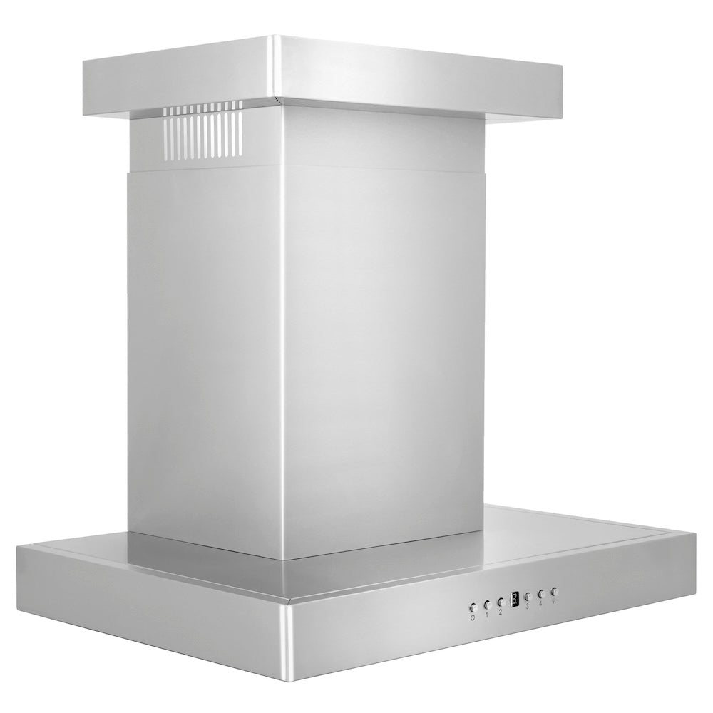 ZLINE 24 in. Convertible Vent Wall Mount Range Hood in Stainless Steel with Crown Molding (KECRN-24) side.
