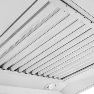 ZLINE 30 in. Convertible Professional Wall Mount Range Hood in Stainless Steel (KECOM-30) stainless steel baffle filters.