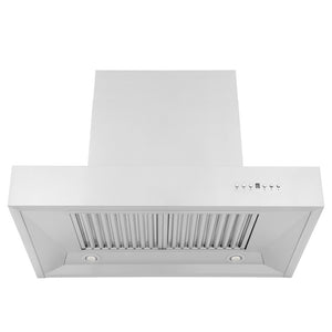 ZLINE 36 in. Ducted Professional Wall Mount Range Hood in Stainless Steel (KECOM-36) front, under.