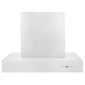 ZLINE 36 in. Ducted Professional Wall Mount Range Hood in Stainless Steel (KECOM-36) front.