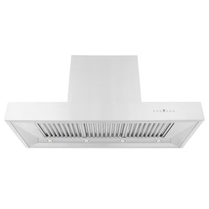 ZLINE 48 in. Ducted Professional Wall Mount Range Hood in Stainless Steel (KECOM-48) front, under.