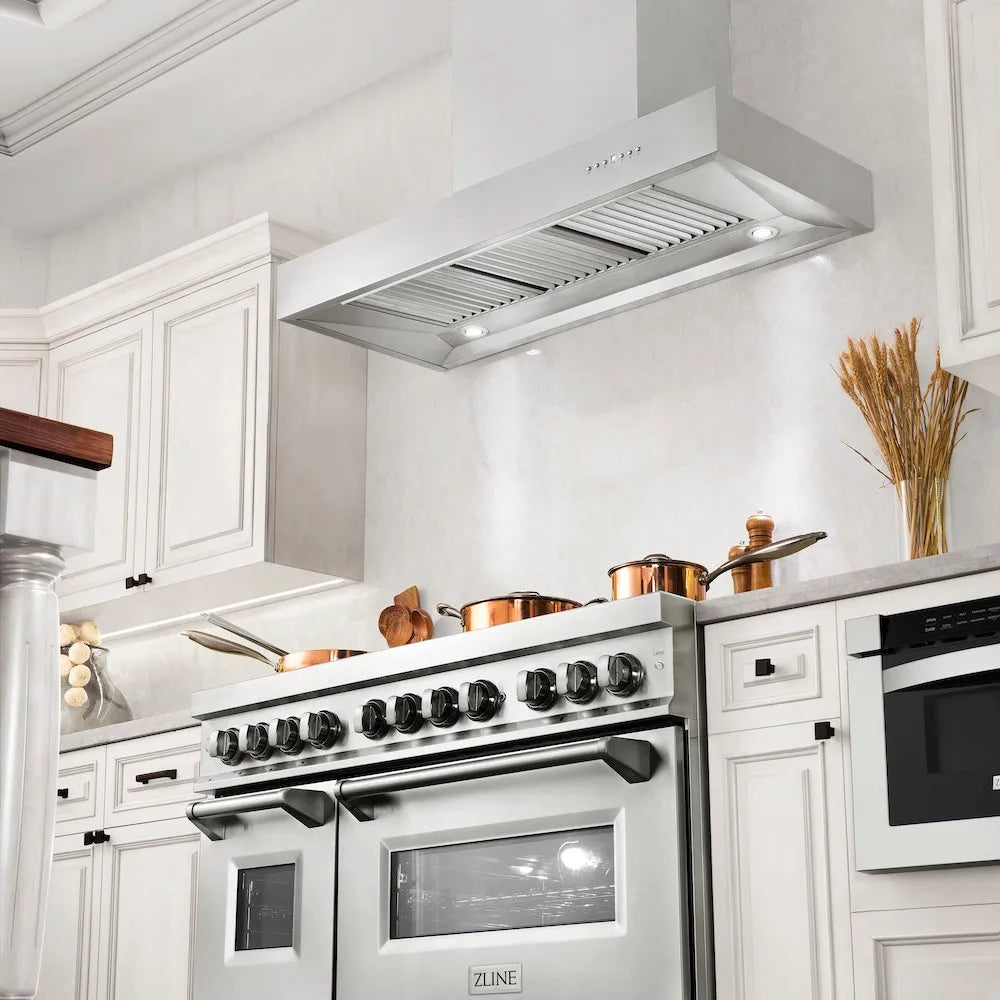 ZLINE 48 in. Ducted Professional Wall Mount Range Hood in Stainless Steel (KECOM-48) under.