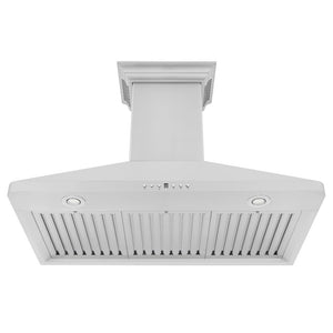 ZLINE 30 in. CrownSound™ Ducted Vent Wall Mount Range Hood in Stainless Steel with Built-in Bluetooth Speakers (KF1CRN-BT-30) under.