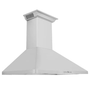ZLINE 36 in. CrownSound™ Ducted Vent Wall Mount Range Hood in Stainless Steel with Built-in Bluetooth Speakers (KF1CRN-BT-36)