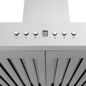 ZLINE 48 in. CrownSound™ Ducted Vent Wall Mount Range Hood in Stainless Steel with Built-in Bluetooth Speakers (KL3CRN-BT-48)