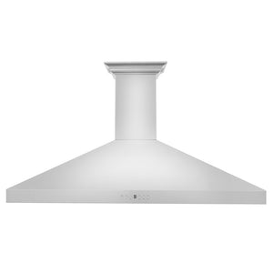 ZLINE 48 in. CrownSound™ Ducted Vent Wall Mount Range Hood in Stainless Steel with Built-in Bluetooth Speakers (KL3CRN-BT-48) front.