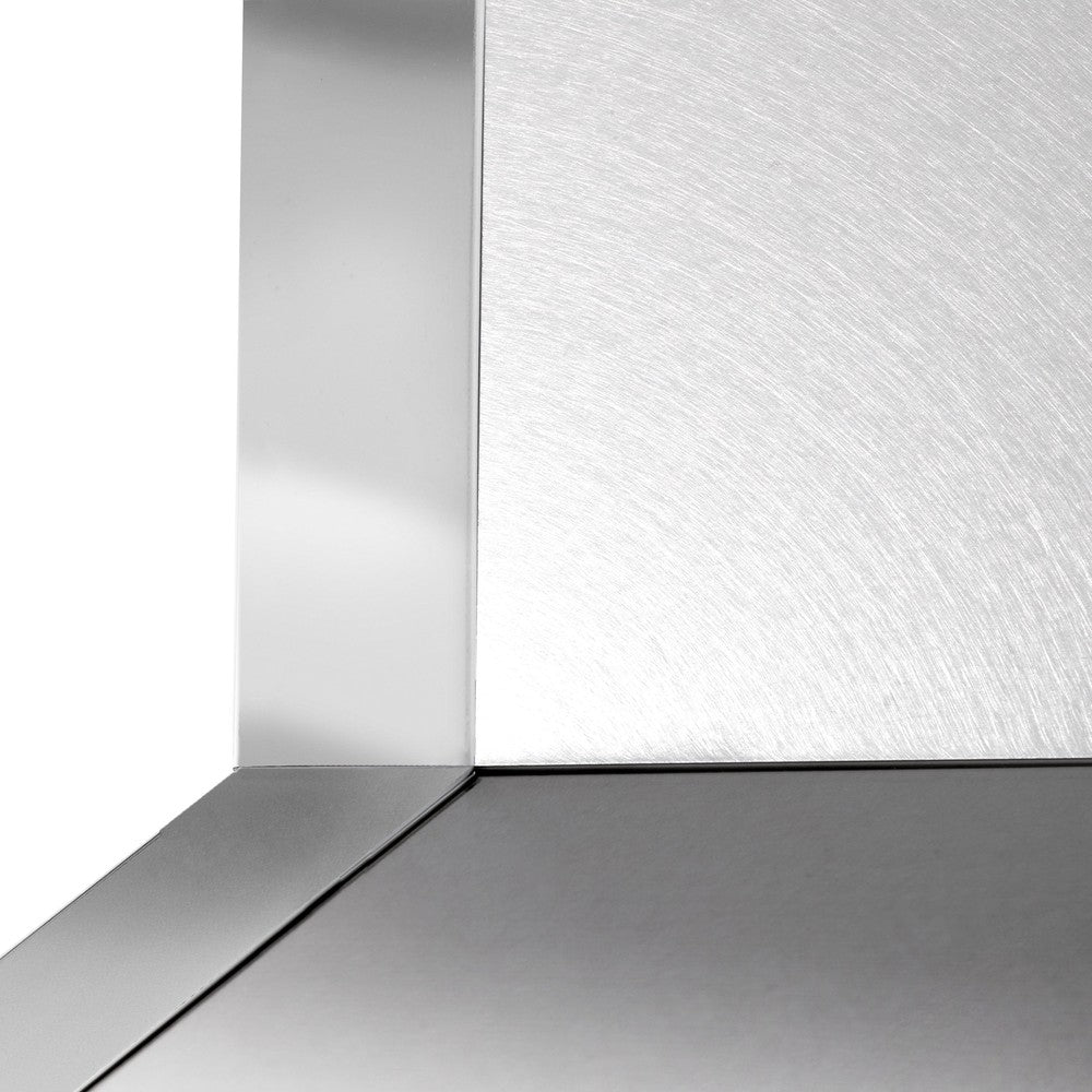 ZLINE 30 in. Designer Series Wall Mount Range Hood in Satin Stainless Steel with Mirror Accents (655MR-30)