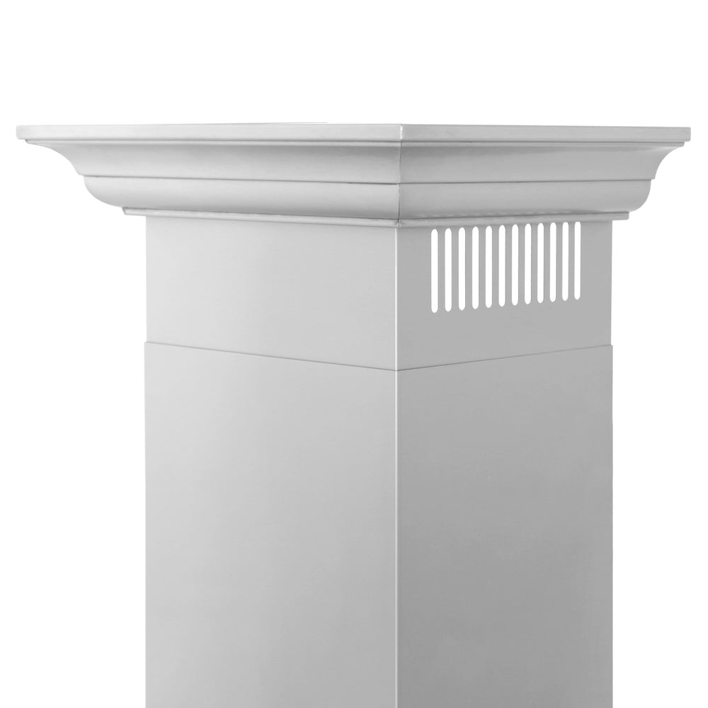 ZLINE 24 in. Convertible Vent Wall Mount Range Hood in Stainless Steel with Crown Molding (KBCRN-24)