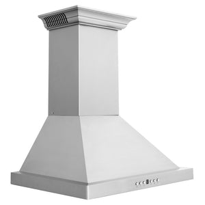 ZLINE 24 in. CrownSound™ Ducted Vent Wall Mount Range Hood in Stainless Steel with Built-in Bluetooth Speakers (KBCRN-BT-24) side.