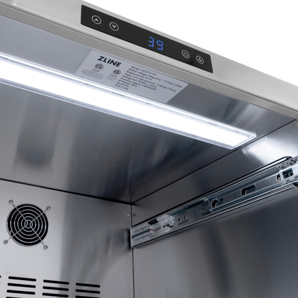 ZLINE 24 in. Touchstone 168 Can Outdoor-Rated Dual Refrigerator Drawer with White Matte Doors (RDSO-WM-24)