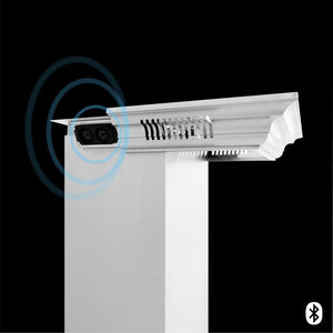 ZLINE 42 in. CrownSound™ Ducted Vent Professional Wall Mount Range Hood in Stainless Steel with Built-in Bluetooth Speakers (697CRN-BT-42)
