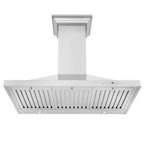 ZLINE 36 in. Convertible Vent Wall Mount Range Hood in Stainless Steel with Crown Molding (KBCRN-36) under.