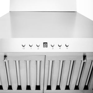 ZLINE 24 in. CrownSound™ Ducted Vent Wall Mount Range Hood in Stainless Steel with Built-in Bluetooth Speakers (KBCRN-BT-24)