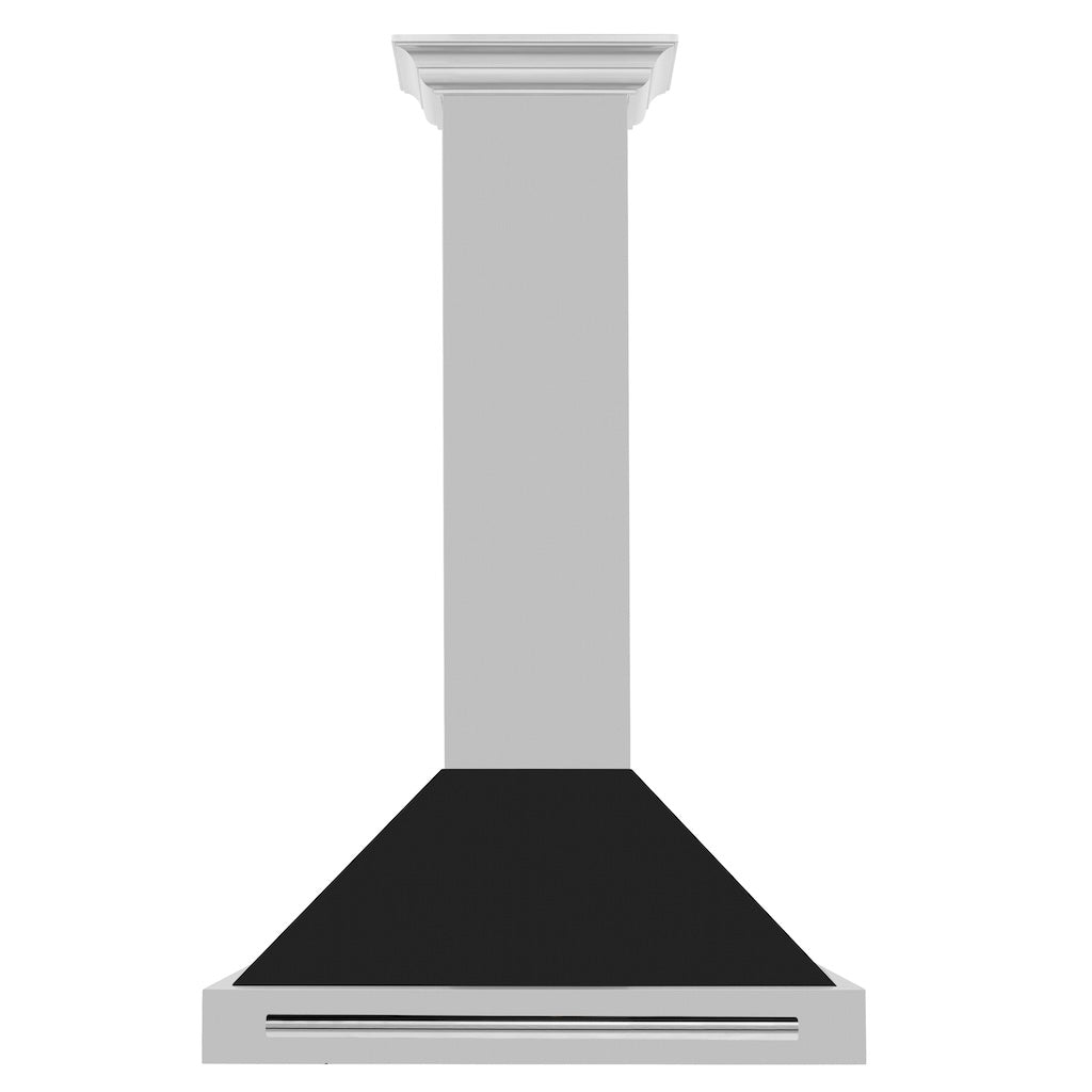 ZLINE Stainless Steel Range Hood with Black Matte Shell (KB4STXBLM