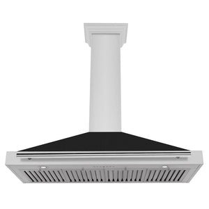 ZLINE 48 in. Convertible Stainless Steel Range Hood with Black Matte Shell and Stainless Steel Handle (KB4STX-BLM-48) under.