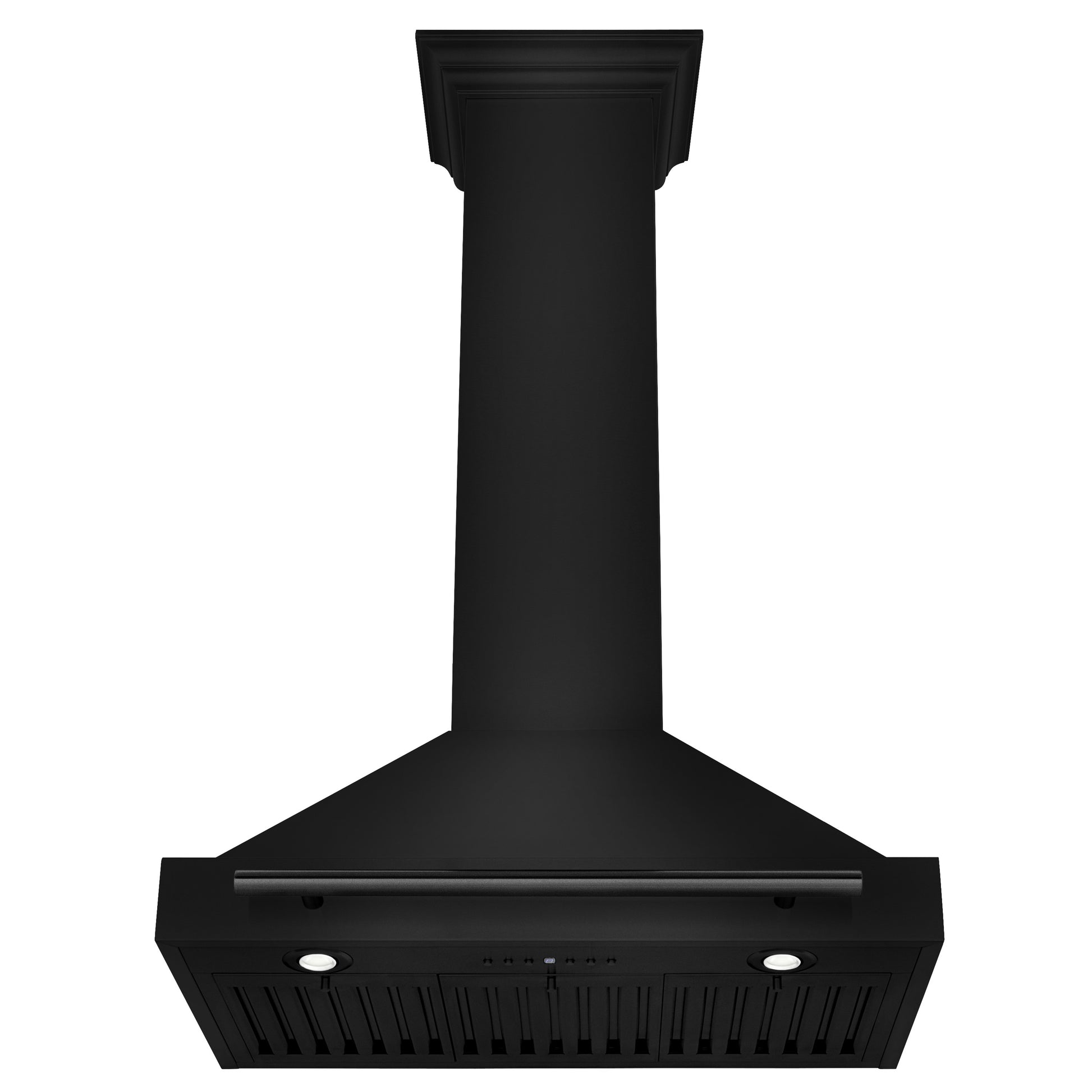 ZLINE 30 in. Convertible Black Stainless Steel Wall Mount Range Hood With Black Stainless Steel Handle (BSKB4X-30) front under.