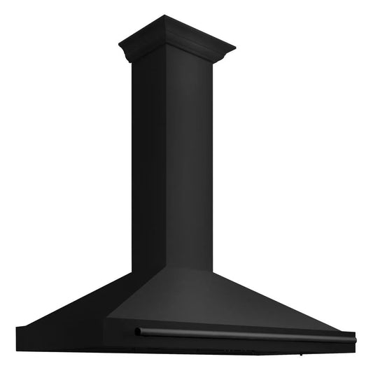 ZLINE 48 in. Convertible Black Stainless Steel Wall Mount Range Hood with Black Stainless Steel Handle (BSKB4X-48) main image.