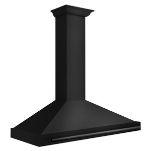 ZLINE 48 in. Convertible Black Stainless Steel Wall Mount Range Hood With Black Stainless Steel Handle (BSKB4X-48) side.