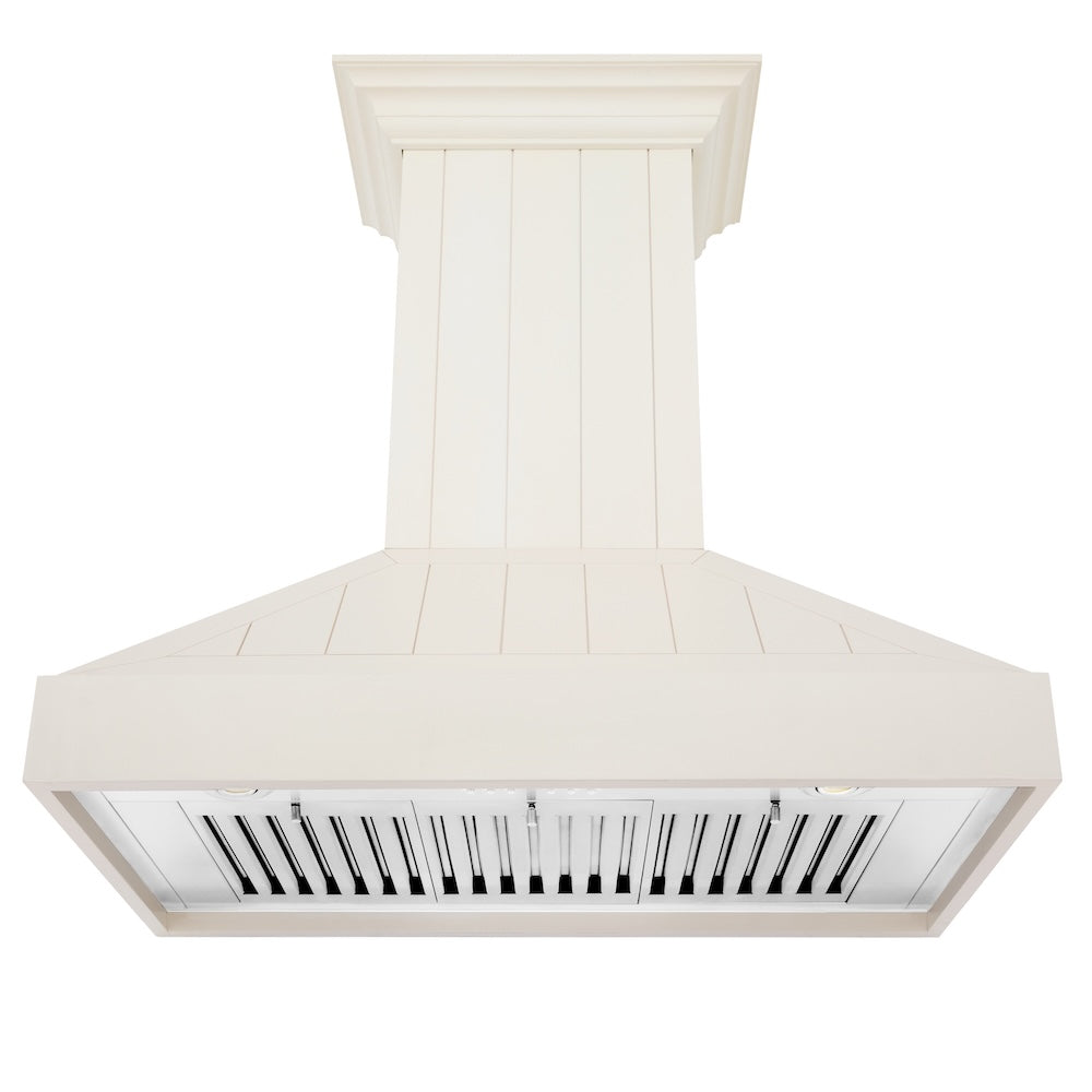 ZLINE 30 in. Ducted Vent Wooden Wall Mount Range Hood in Cottage White (KPTT-30)