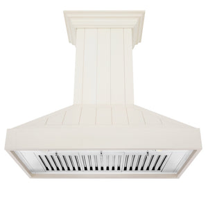 ZLINE 30 in. Ducted Vent Wooden Wall Mount Range Hood in Cottage White (KPTT-30)